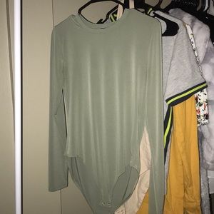 green long sleeve bodysuit